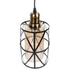 Clayre & Eef 6LMP756 Lampada a sospensione nera Ø 35x110 cm - E27-max 3x40W