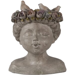 Clayre & Eef 6PR3896 Vaso da fiori per interni grigio...
