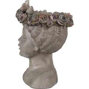 Clayre & Eef 6PR3896 Vaso da fiori per interni grigio...