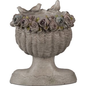 Clayre & Eef 6PR3896 Vaso da fiori per interni grigio 22x20x26 cm