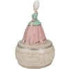 Clayre & Eef 6PR3898 Scatola musicale rosa, bianca Ø 12x19 cm