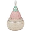Clayre & Eef 6PR3898 Scatola musicale rosa, bianca Ø 12x19 cm