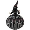 Clayre & Eef 6PR3907 Decorazione Strega su zucca nera, grigia Ø 27x39 cm