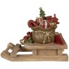 Decorazione Regali di Natale su slitta Marrone, rosso 38x16x29 cm