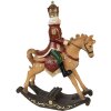 Clayre & Eef 6PR3910 Decorazione Cavallo a dondolo Marrone Rosso 22x9x29 cm Poliresina