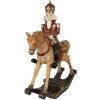 Clayre & Eef 6PR3910 Decorazione Cavallo a dondolo Marrone Rosso 22x9x29 cm Poliresina