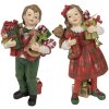 Clayre & Eef 6PR3920 Decorazione Bambini Rosso, Verde 7x6x13 - 7x5x13 cm (2 pezzi)