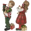 Clayre & Eef 6PR3920 Decorazione Bambini Rosso, Verde 7x6x13 - 7x5x13 cm (2 pezzi)