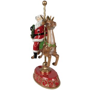Statua di decorazione natalizia Babbo Natale su renna...