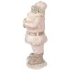 Clayre & Eef 6PR3933 Statua Decorazione Natalizia Babbo Natale Rosa 10x8x21 cm
