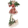 Clayre & Eef 6PR3942 Decorazione Ragazza Rosso Verde 25x17x43 cm