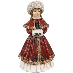 Clayre & Eef 6PR3943 Decorazione Ragazza Rossa 9x7x17 cm