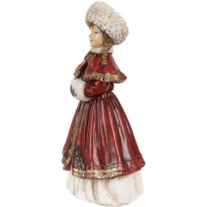 Clayre & Eef 6PR3943 Decorazione Ragazza Rossa 9x7x17 cm