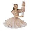 Clayre & Eef 6PR3944 Ballerina decorativa Rosa Bianca 12x12x13 cm Poliresina