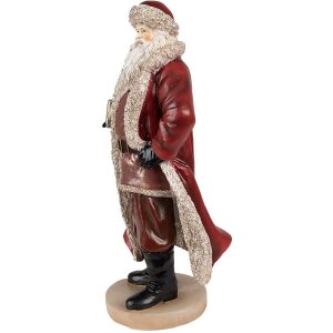 Clayre & Eef 6PR3951 Decorazione natalizia Statua Babbo Natale Rosso 18x14x33 cm