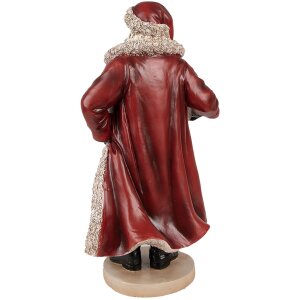 Clayre & Eef 6PR3951 Decorazione natalizia Statua Babbo Natale Rosso 18x14x33 cm