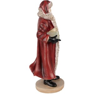 Clayre & Eef 6PR3951 Decorazione natalizia Statua Babbo Natale Rosso 18x14x33 cm