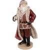 Clayre & Eef 6PR3951 Decorazione natalizia Statua Babbo Natale Rosso 18x14x33 cm
