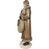 Clayre & Eef 6PR3952 Decorazione natalizia in piedi Immagine di Babbo Natale 11x11x30 cm
