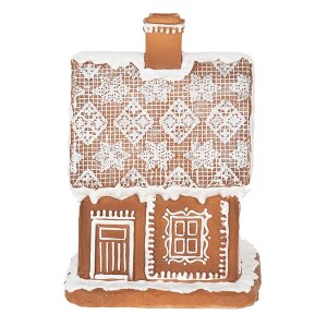 Clayre & Eef 6PR3974 Decorazione Casa con LED Marrone 13x13x18 cm- 3xAAA