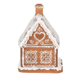 Clayre & Eef 6PR3974 Decorazione Casa con LED Marrone 13x13x18 cm- 3xAAA