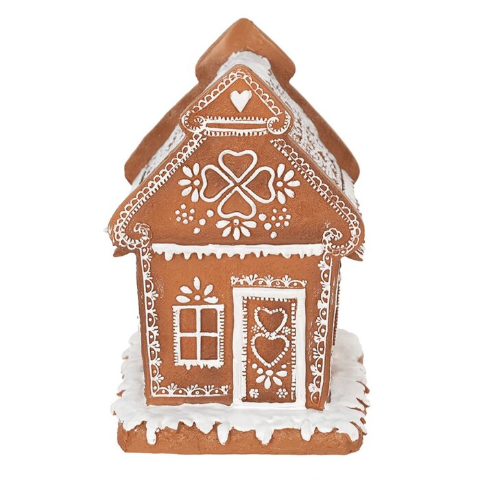 Clayre & Eef 6PR3975 Decorazione Casa con LED Marrone 15x12x17 cm- 3xAAA