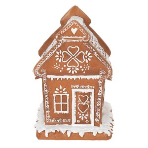Clayre & Eef 6PR3975 Decorazione Casa con LED Marrone 15x12x17 cm- 3xAAA