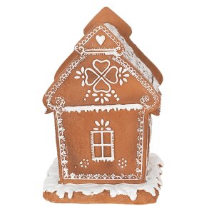Clayre & Eef 6PR3975 Decorazione Casa con LED Marrone 15x12x17 cm- 3xAAA