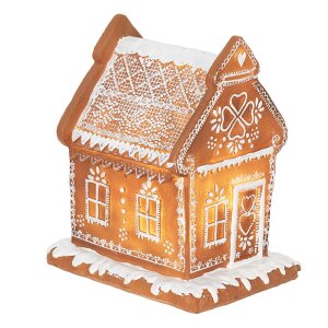 Clayre & Eef 6PR3975 Decorazione Casa con LED Marrone 15x12x17 cm- 3xAAA