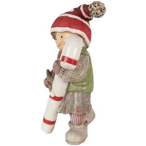 Clayre & Eef 6PR3986 Decorazione Bambino in poliresina verde 13x8x18 cm