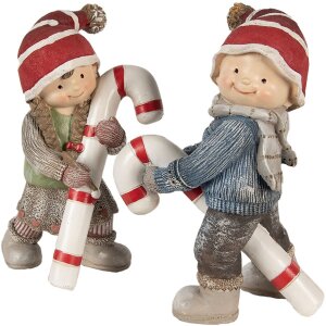 Clayre & Eef 6PR3987 Decorazione Bambino Blu 13x8x18 cm