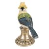Clayre & Eef 6PR3992 Uccello decorativo blu 8x13x17 cm
