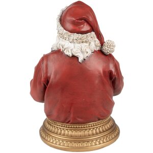 Clayre & Eef 6PR4908 Decorazione natalizia Statua Babbo Natale Rosso 22x18x29 cm