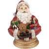 Clayre & Eef 6PR4908 Decorazione natalizia Statua Babbo Natale Rosso 22x18x29 cm