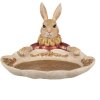 Clayre & Eef Decorazione Coniglio con ciotola color oro Beige 22x21x15 cm