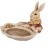 Clayre & Eef Decorazione Coniglio con ciotola color oro Beige 22x21x15 cm