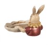 Clayre & Eef Decorazione Coniglio con ciotola color oro Beige 22x21x15 cm