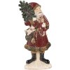Clayre & Eef 6PR4925 Statua Decorazione Natalizia Babbo Natale Rosso 9x4x23 cm
