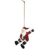 Clayre & Eef 6PR4927 Ciondolo decorativo Babbo Natale rosso 5x5x8 cm