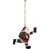 Clayre & Eef 6PR4928 Ciondolo decorativo Babbo Natale rosso 6x3x8 cm