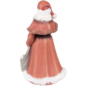 Clayre & Eef 6PR4938 Figura decorativa di Babbo Natale Rosso Bianco 16x16x31 cm