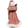 Clayre & Eef Decorazione natalizia Statua di Babbo Natale Rosso, Bianco 14x12x23 cm