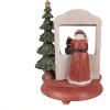 Clayre & Eef 6PR4941 Scatola musicale rossa, bianca, verde 17x16x24 cm
