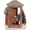 Clayre & Eef 6PR4945 Decorazione natalizia Babbo Natale LED Rosso Marrone 18x8x22 cm