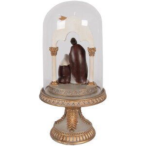 Clayre & Eef 6PR4947 Campana decorativa in vetro color oro Ø 14x29 cm