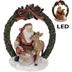 Decorazioni natalizie Babbo Natale con LED rosso, verde...