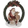 Decorazioni natalizie Babbo Natale con LED rosso, verde 19x12x23 cm