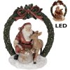 Decorazioni natalizie Babbo Natale con LED rosso, verde 19x12x23 cm