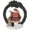 Decorazioni natalizie Babbo Natale con LED rosso, verde 19x12x23 cm