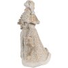 Clayre & Eef 6PR4963 Figura di Babbo Natale in piedi Bianco Oro 8x8x15 cm